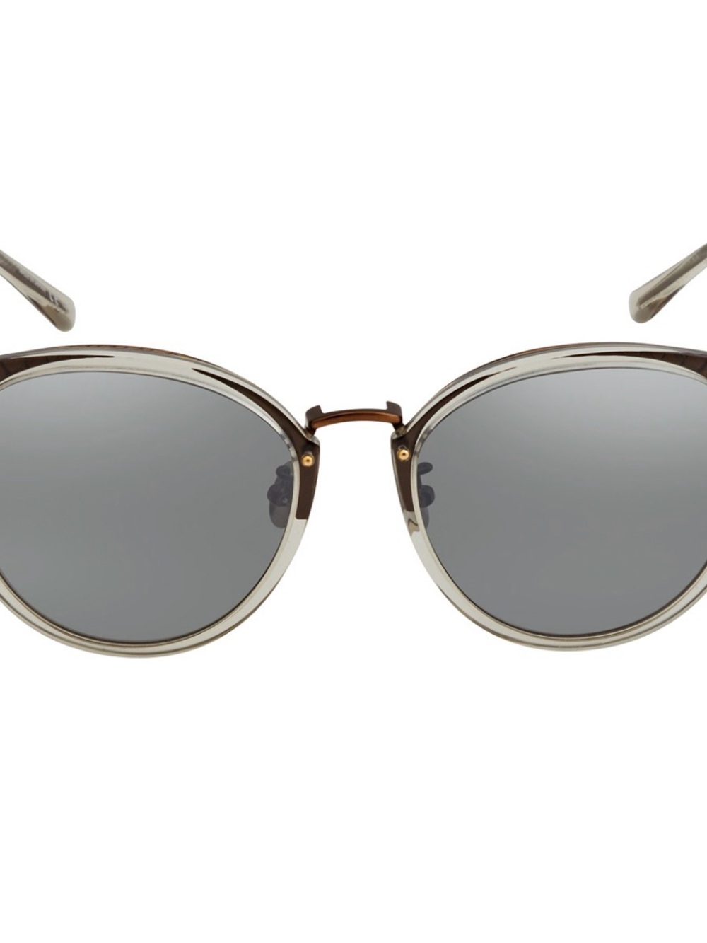 Bottega Veneta Unisex Round Sunglasses in Brown and Gray